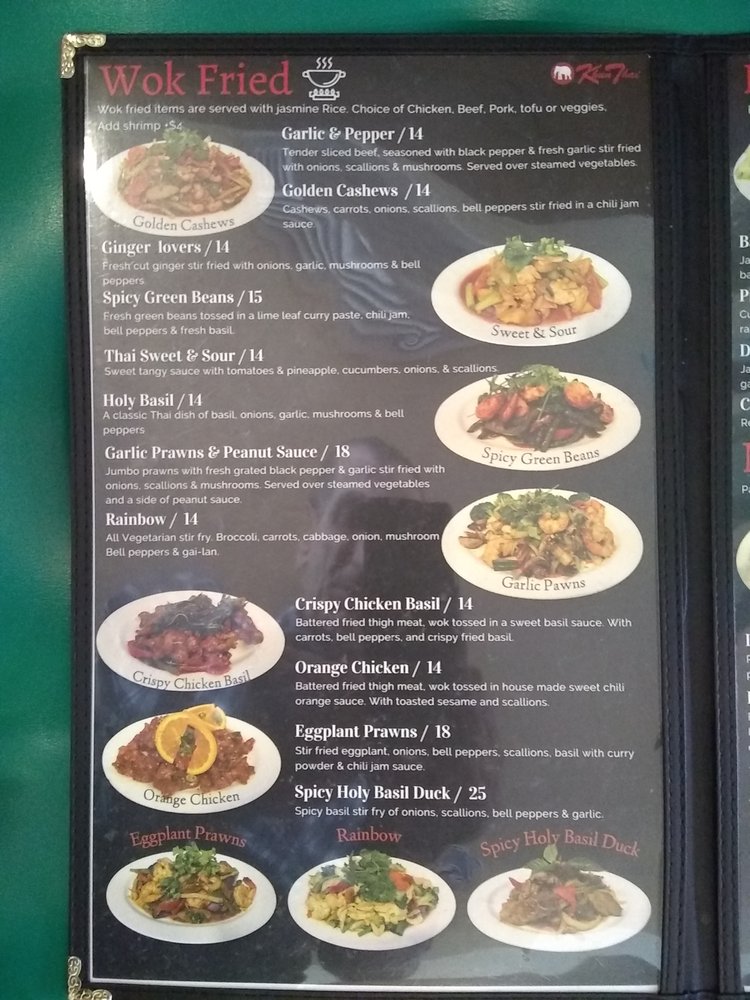 Menu - Khun Thai